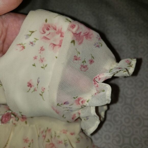 GOOD LAD YELLOW FLORAL PRINT CHIFFON EASTER DRESS SIZE 18 MONTHS - Picture 4 of 7